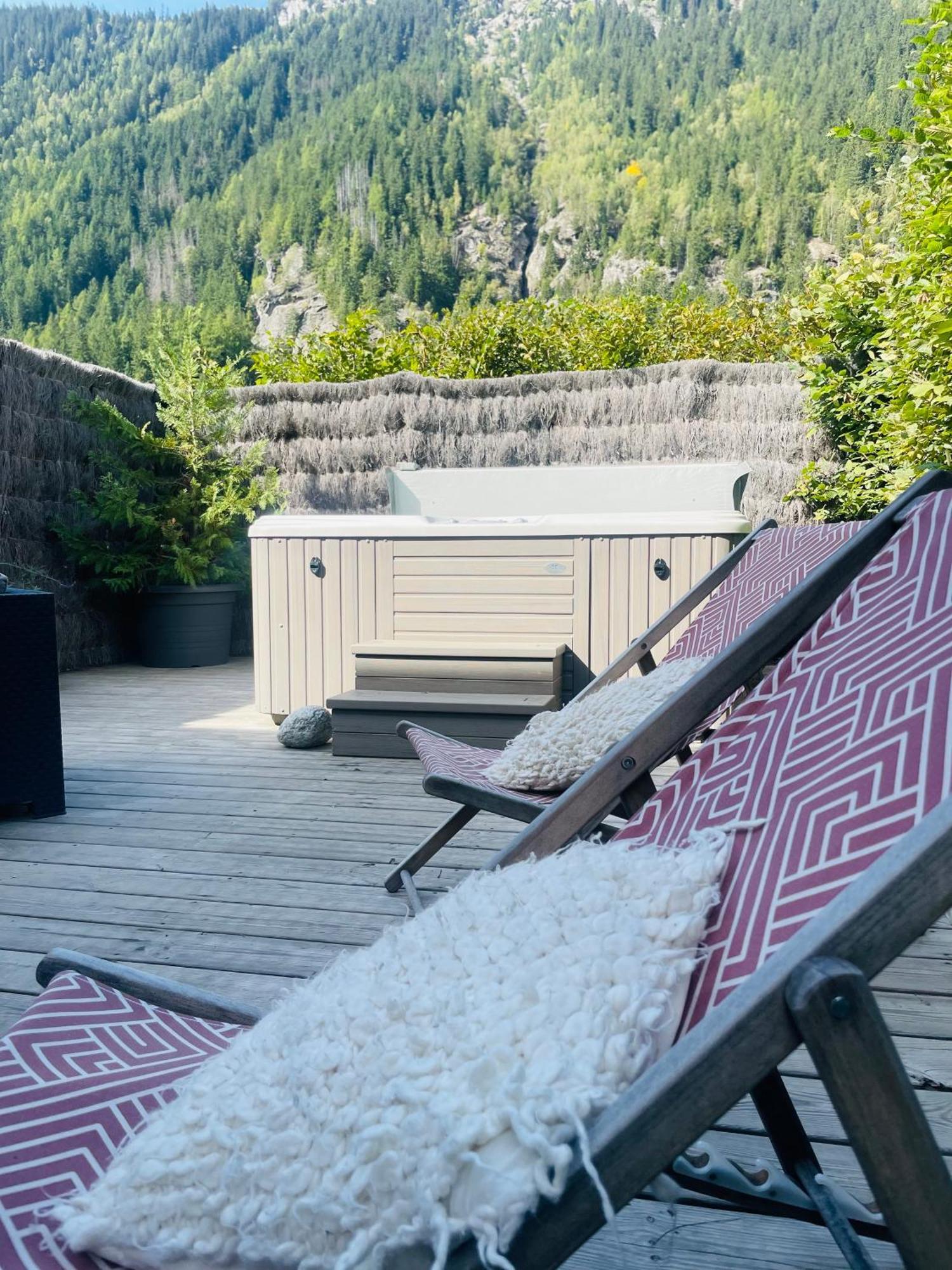 Chalet Le Petit Nicolas, Jacuzzi, Vue Mont Blanc Chamonix Exteriér fotografie